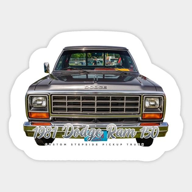 1981 Dodge Ram 150 Custom Stepside Pickup Truck Sticker by Gestalt Imagery